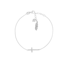 Pulseira de Cruz em Prata com Zircónias EC