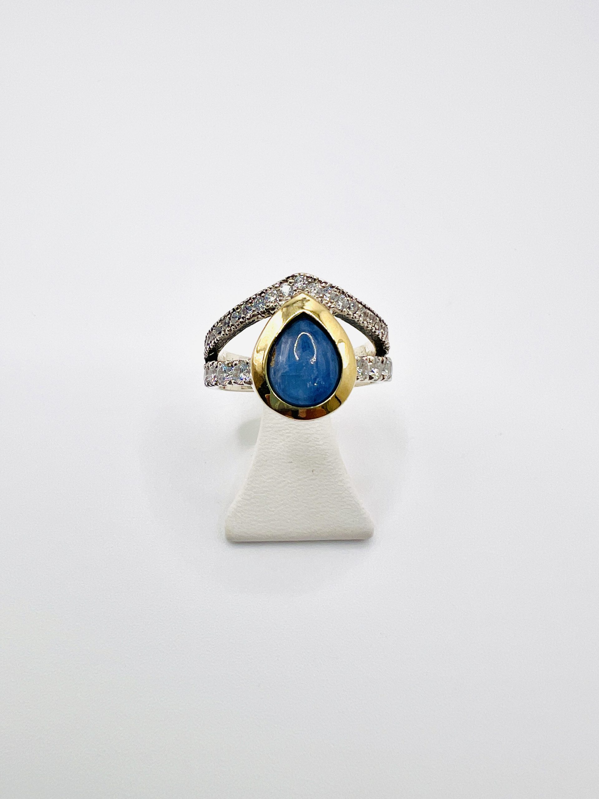 Anel em Prata e Ouro