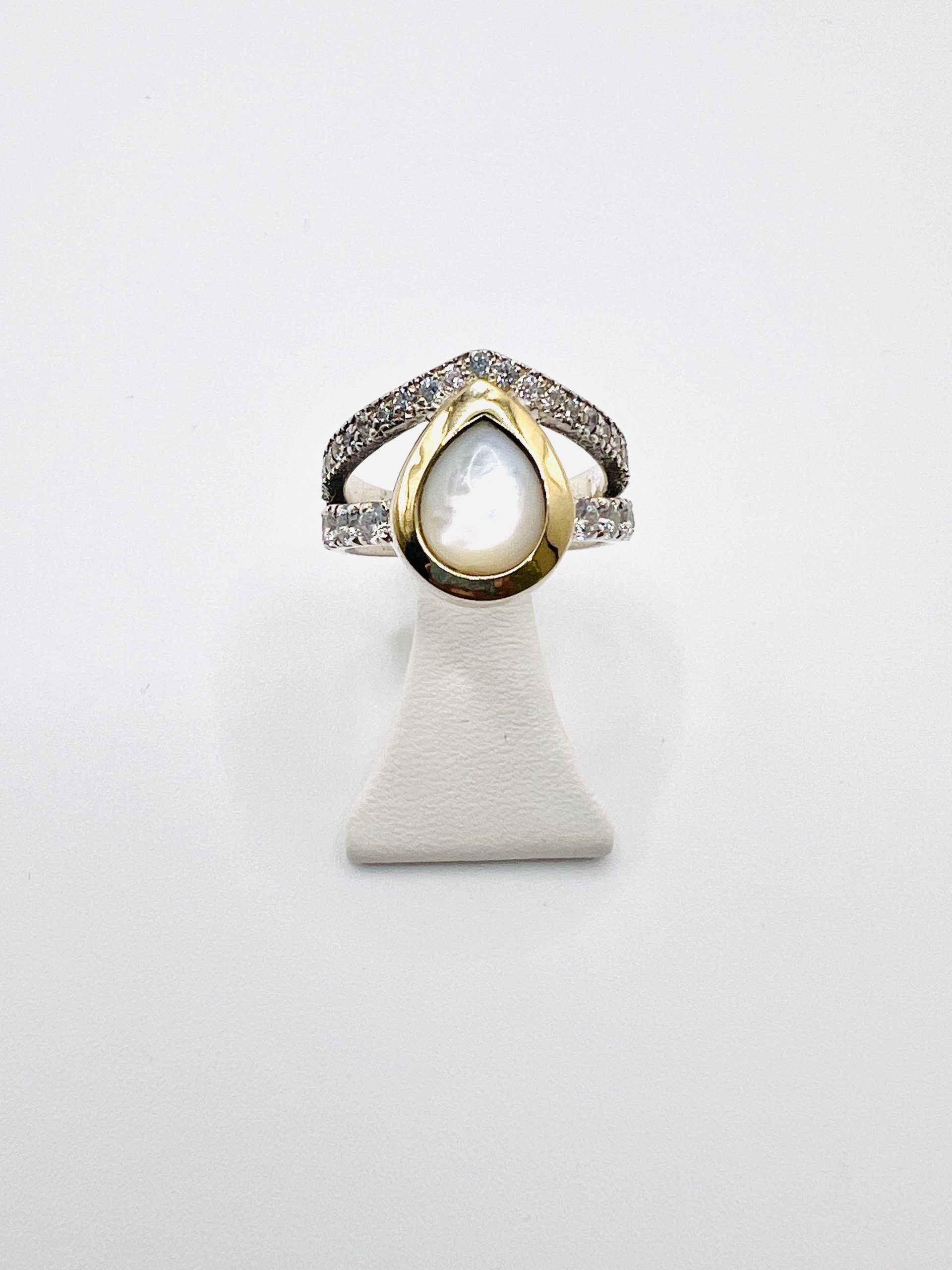 Anel em Prata e Ouro