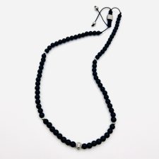 Colar bolas pretas Punto Fino