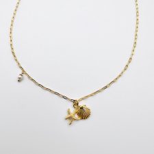 Colar Seashore em Prata Dourada com Pérola EC