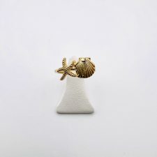 Anel Seashore em Prata Dourada EC