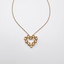 Colar Eterno em Prata Dourada com Pérolas EC