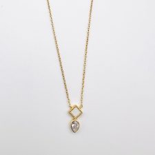 Colar Lua e Lágrima em Prata dourada EC