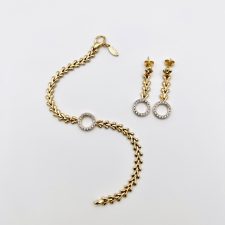 Brincos Embrace em Prata dourada EC