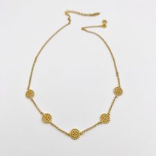 Colar five circles em Prata Dourada EC
