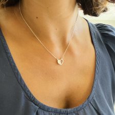 Colar coração em Prata EC