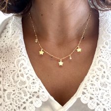 Colar Lucky em prata dourada EC