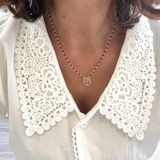 Colar Árvore da Vida em prata dourada, sementes da vida EC