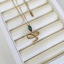 Colar Serpente em Prata Dourada EC