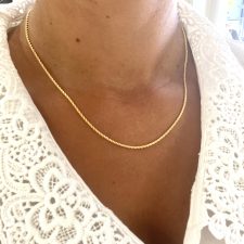 Fio malha corda Prata dourada